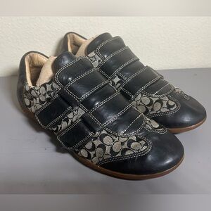 Coach Susanna Black and Beige Patterned Sole